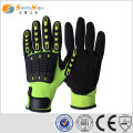 Guantes de trabajo de alto impacto Sunyyhope guantes de trabajo Guantes de recubrimiento de nitrilo TPR